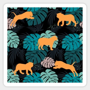 Wild cats in jungle Sticker